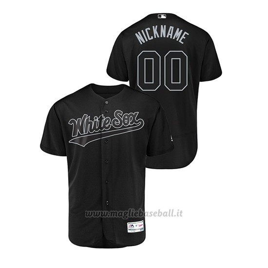 Maglia Baseball Hombre Chicago White Sox Personalizzate 2019 Players Weekend Autentico Nero